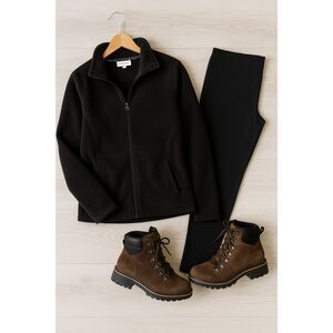 Dakini Women's Black Fleece Full zip jacket size XL Outdoor Active